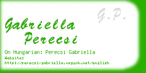 gabriella perecsi business card